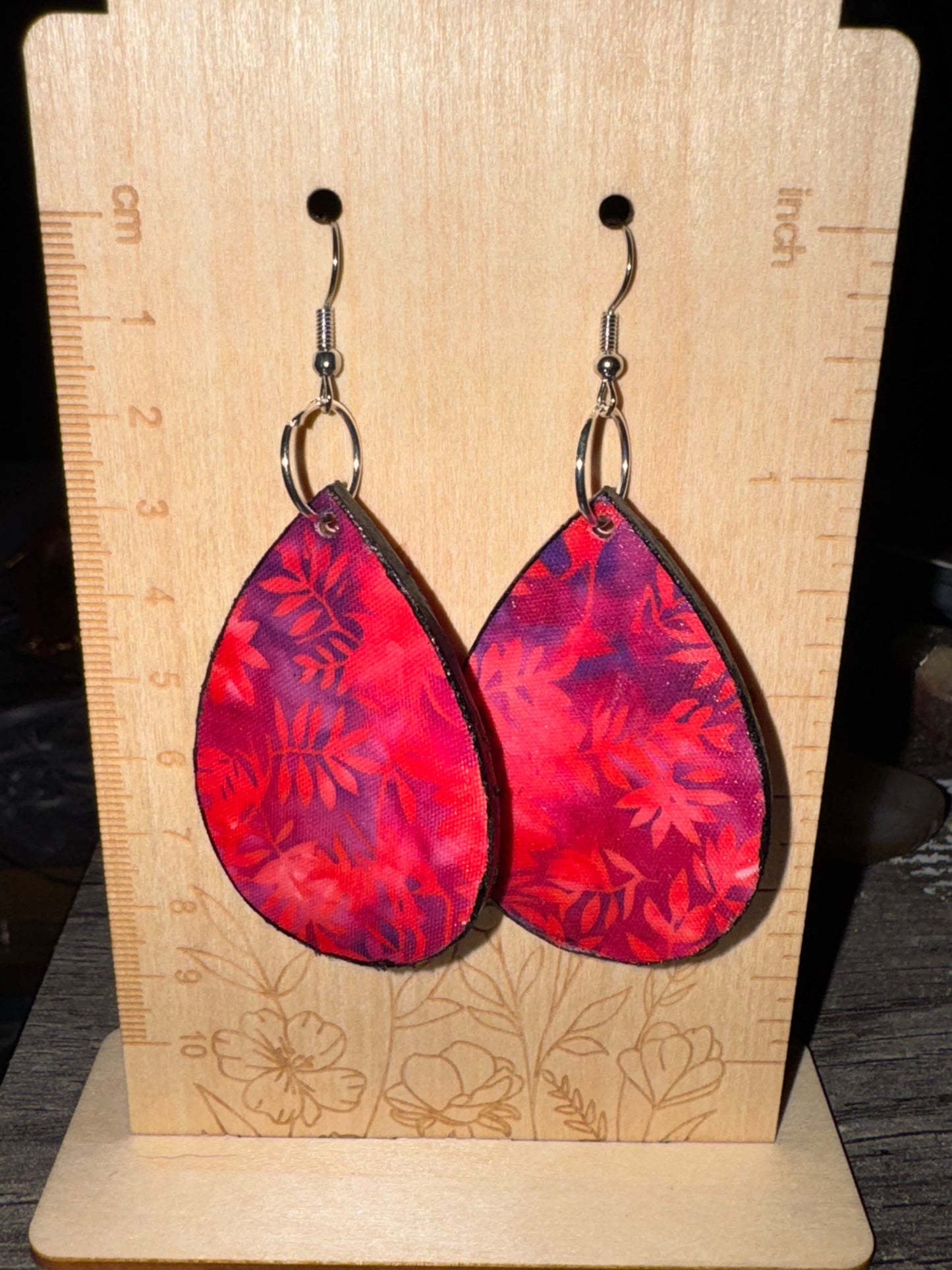 Handmade Tropical Glow Teardrop Earrings