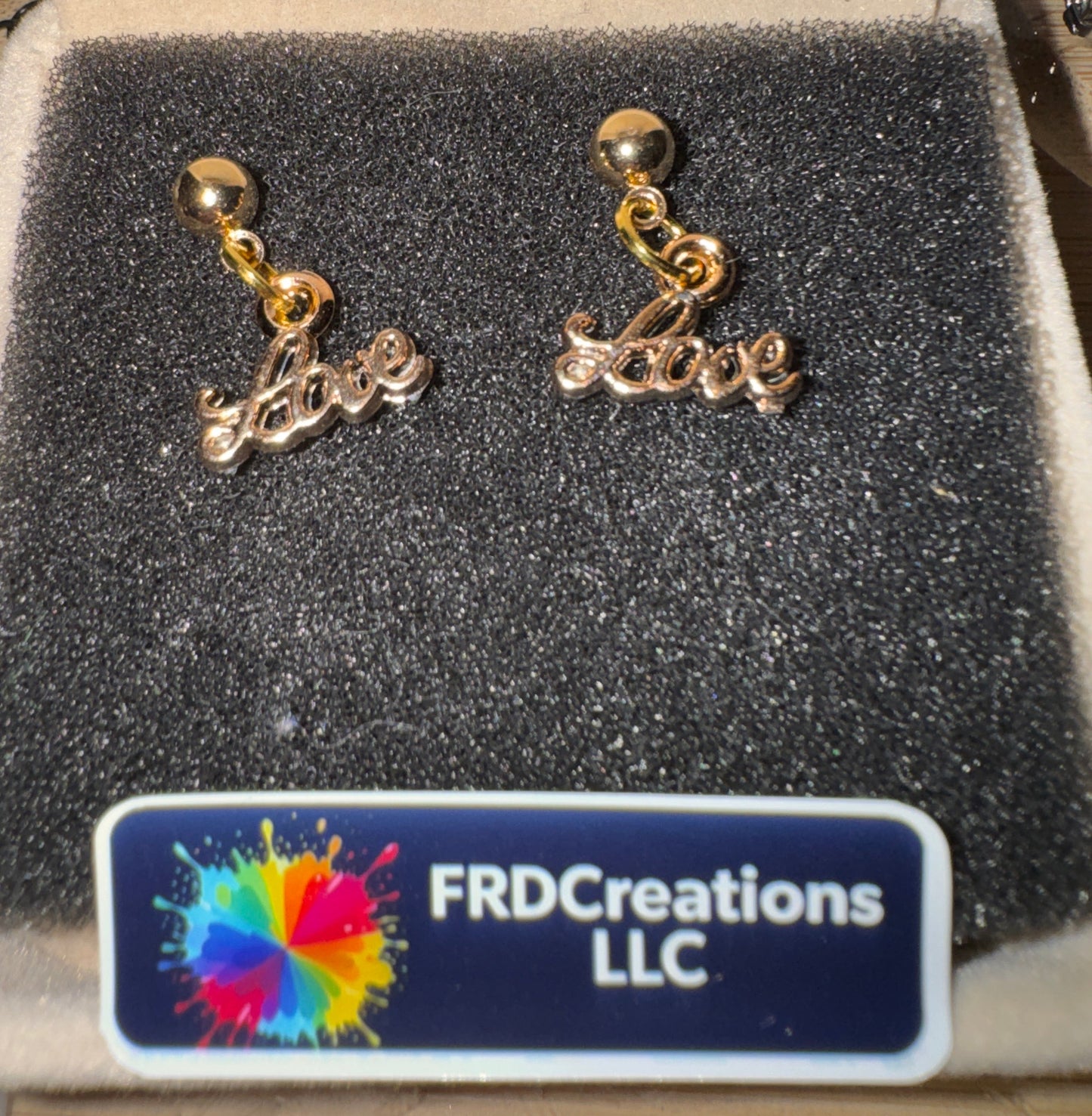 Handmade Cursive Love Earrings