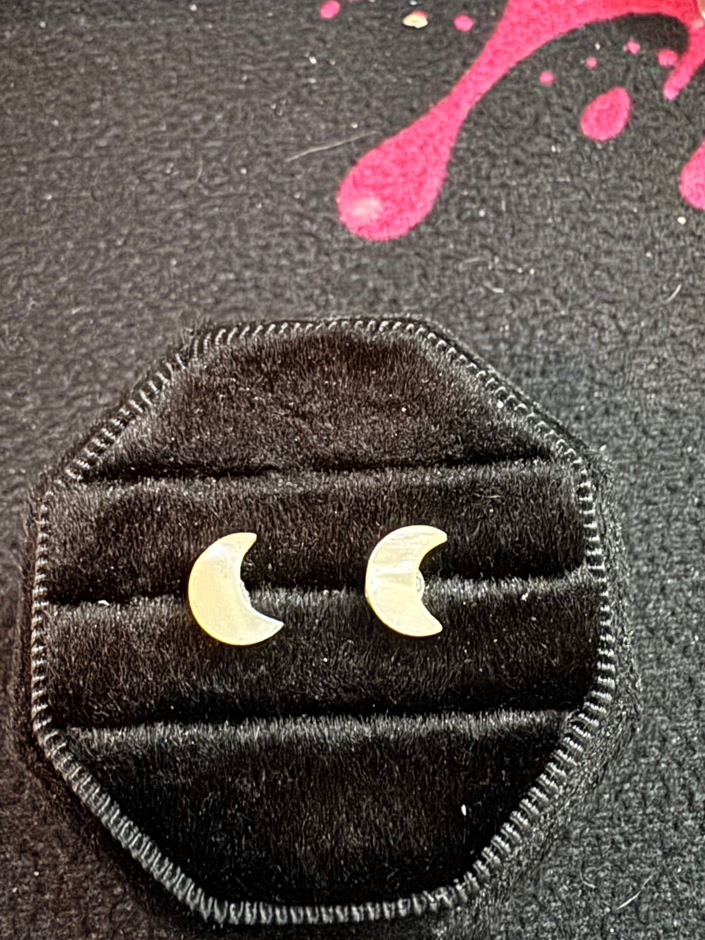 Handmade Mother of Pearl Crescent Earrings