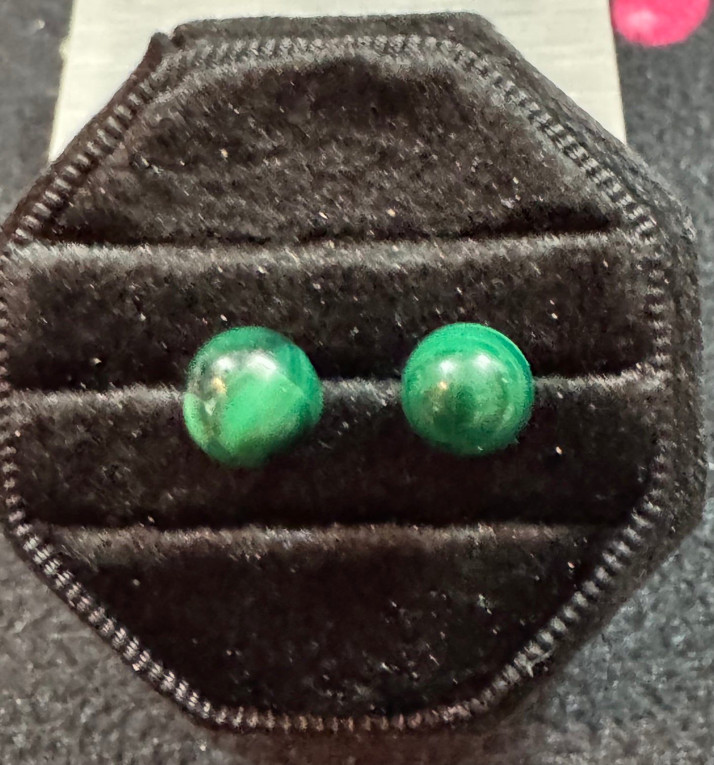 Curated 925 Sterling Silver Genuine Malachite Earrings