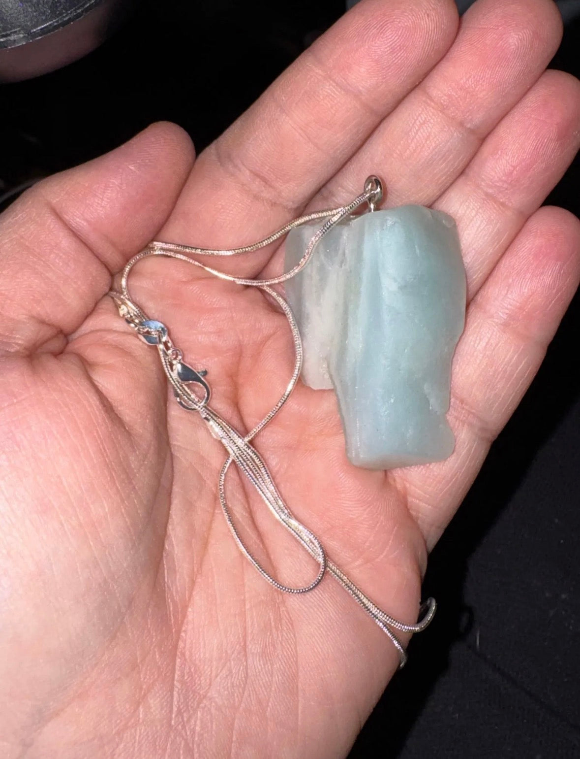 Caribbean Calcite pendant on a Silver chain