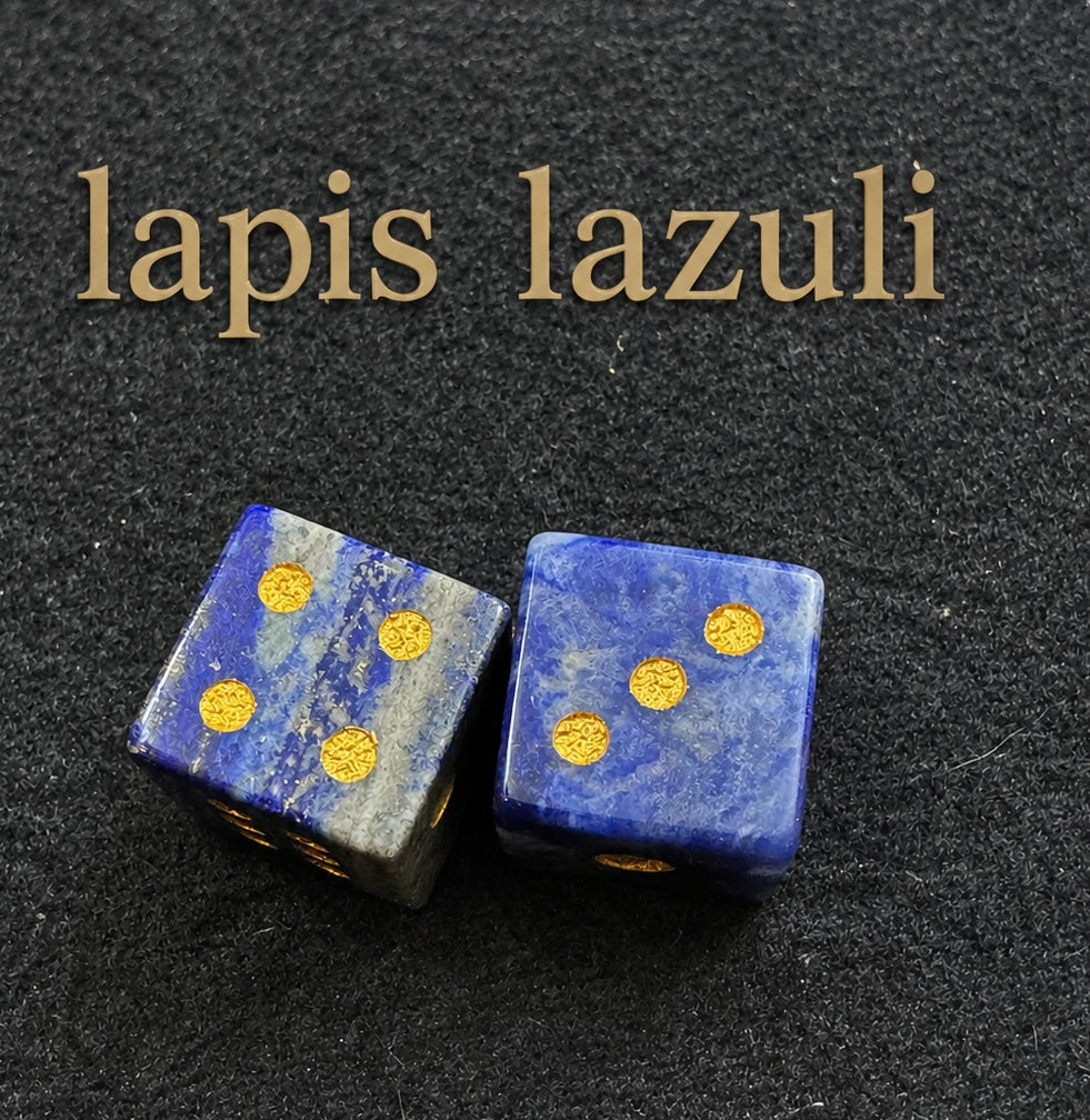 Hand Carved Crystal Dice Pair