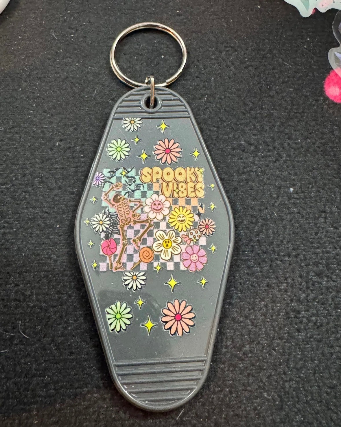 Spooky Vibes Motel Keychain