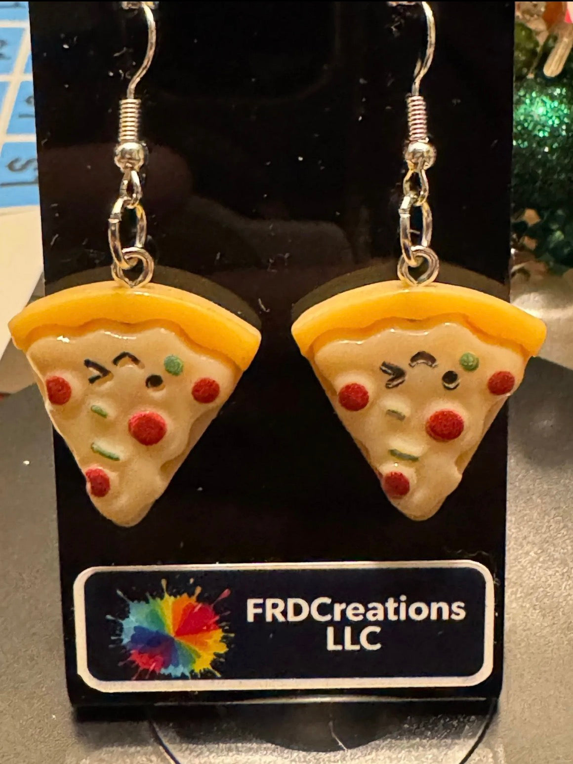 Handmade Pizza Earrings
