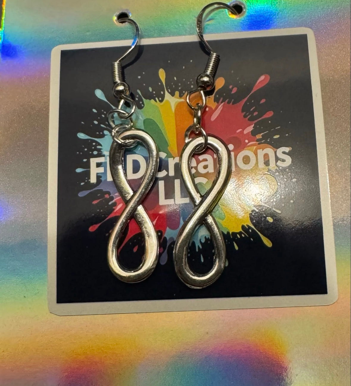 Handmade Silver Plated Infinity Earrings