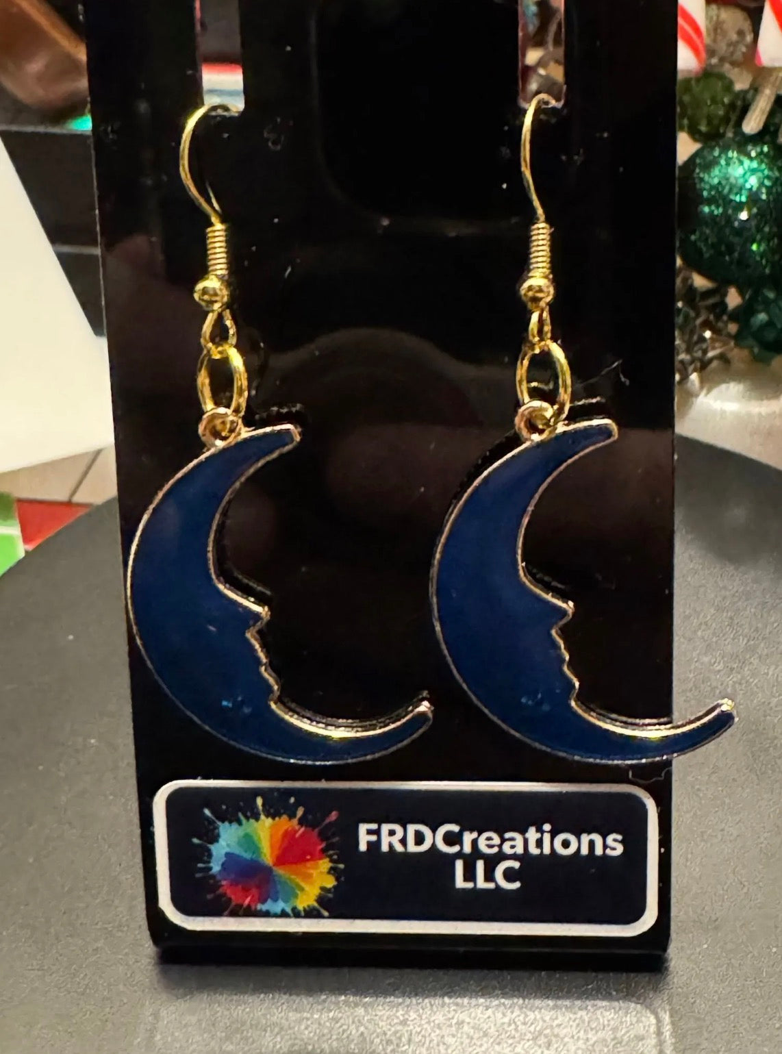 Handmade Moon Face Earrings