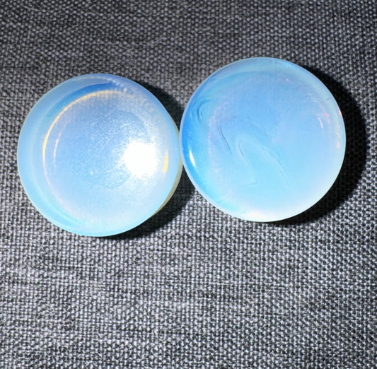 Opalite Crystal Ear Gauges