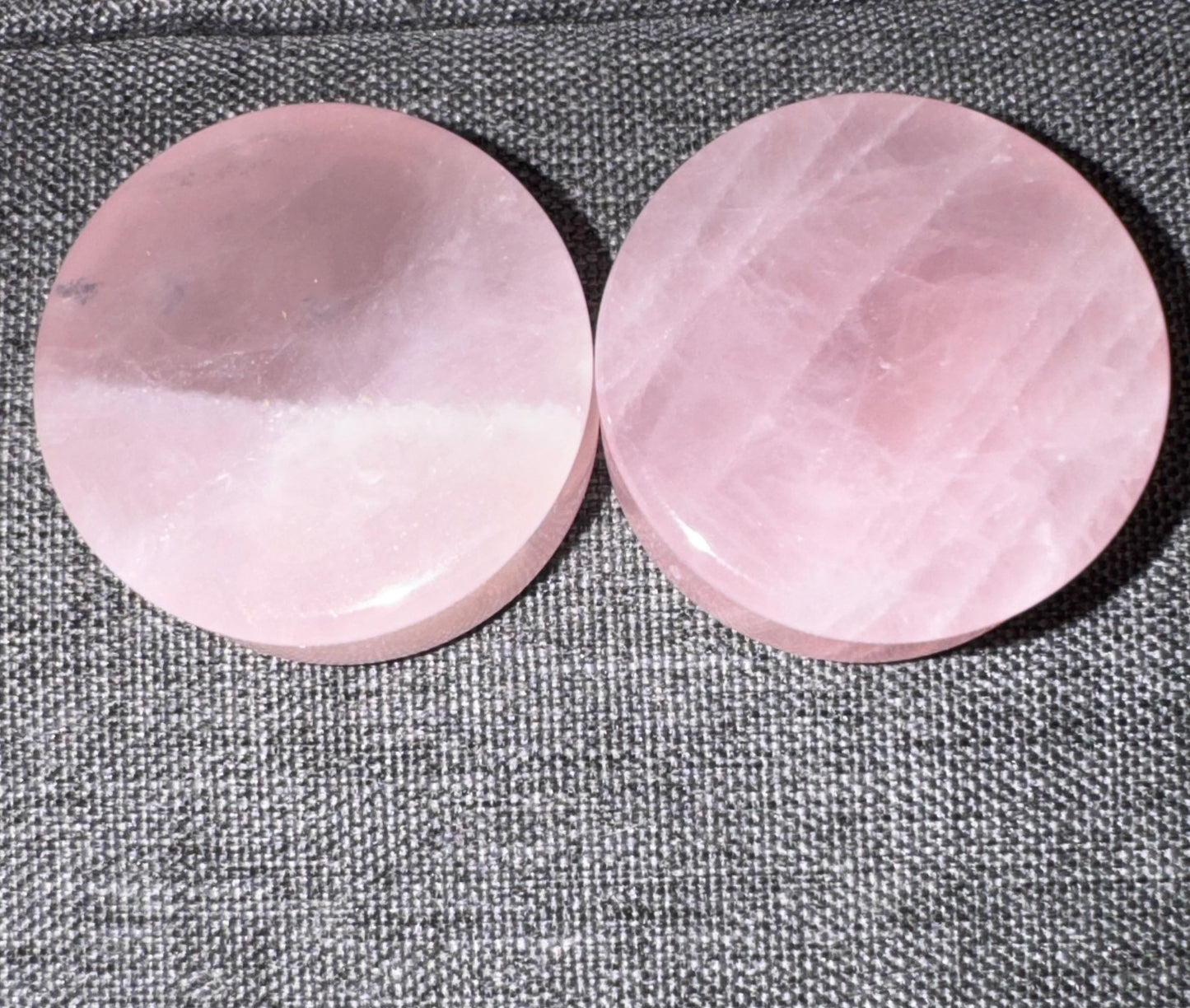 Rose Quartz Crystal Ear Gauges