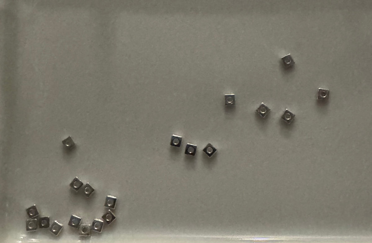 Destash 3mm Square Spacer Beads | Set of 20 | Choose Gold or Silver