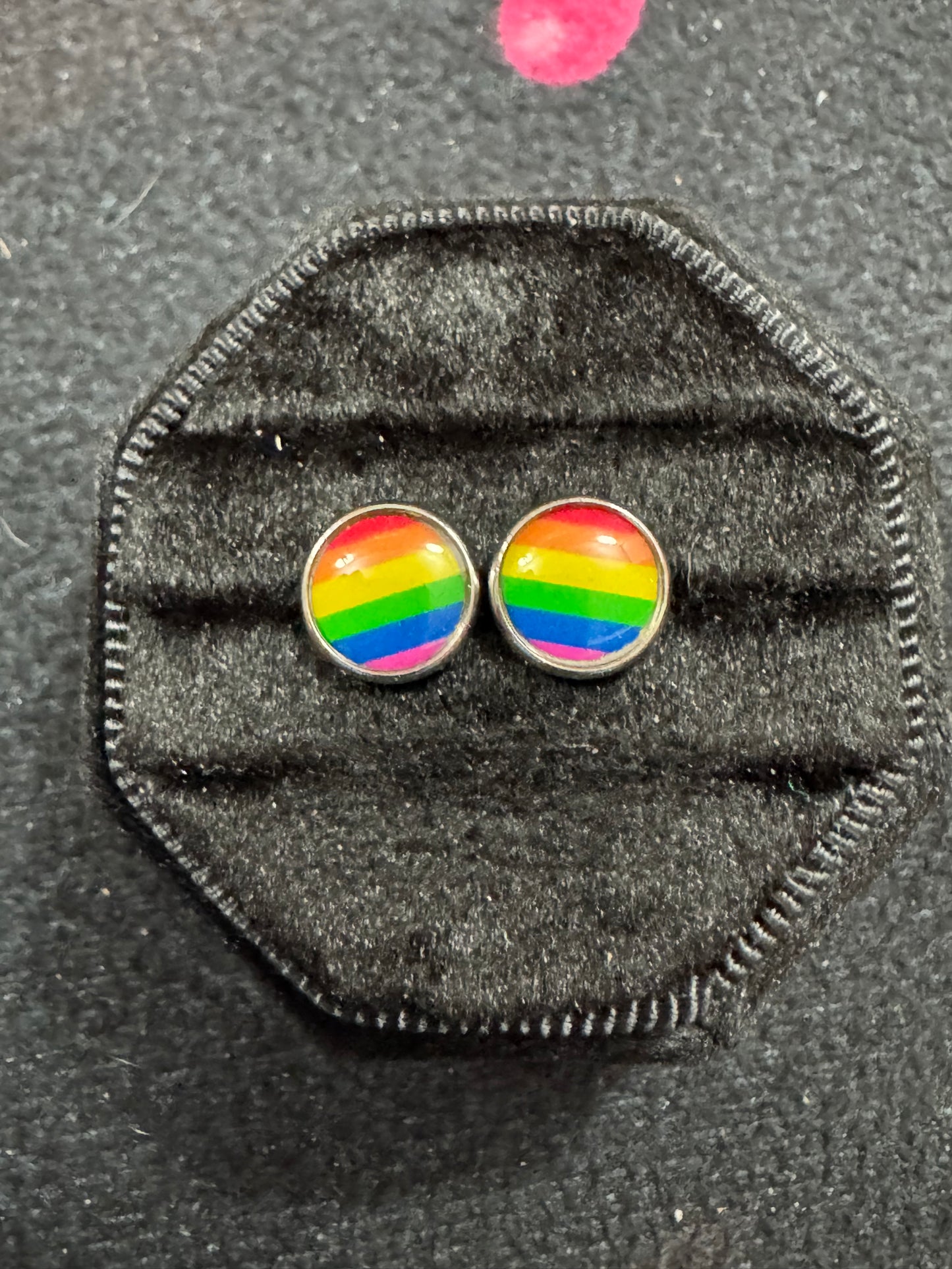 Curated Silver Pride Stud Earrings – Celebrate Your Colors