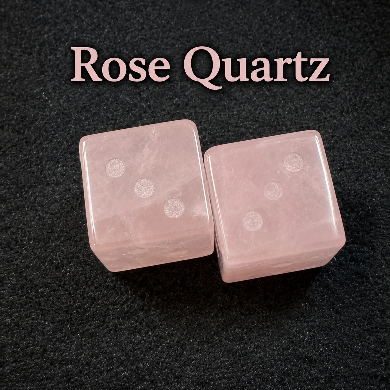 Rose quartz dice