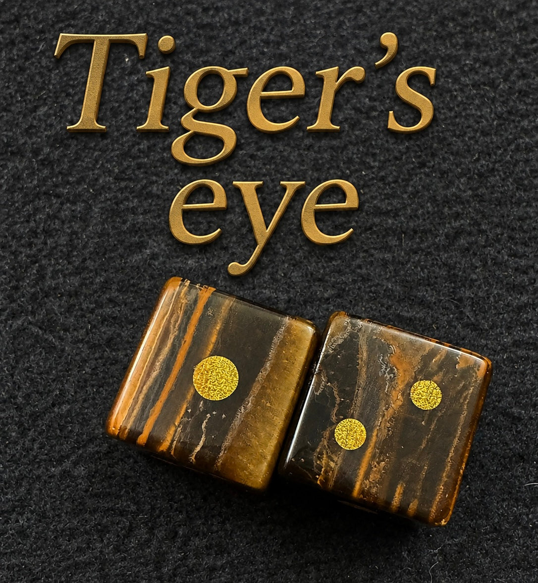 Hand Carved Crystal Dice Pair