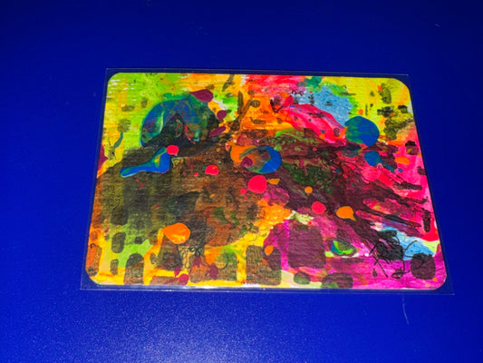 Colorful abstract painting on a clear background