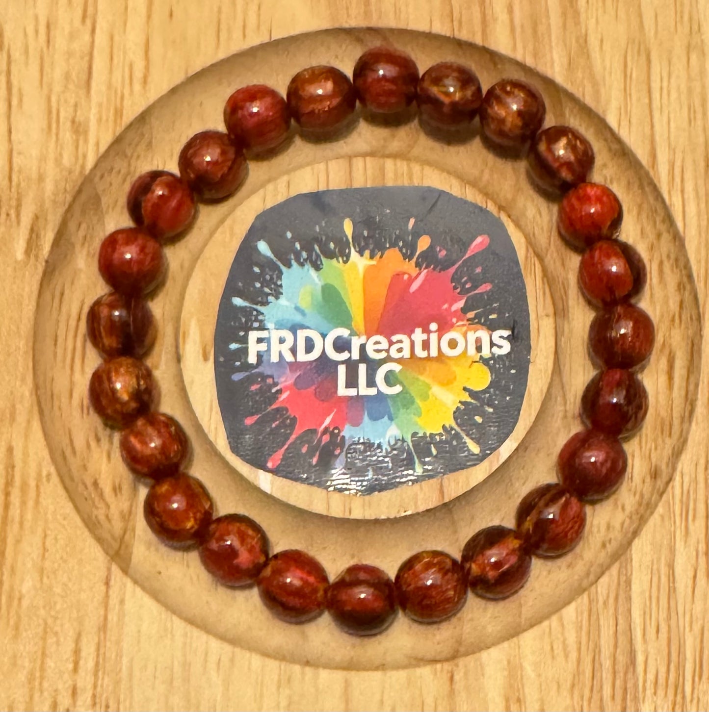 Handmade Imitation Red Tigers Eye Elastic Bracelet