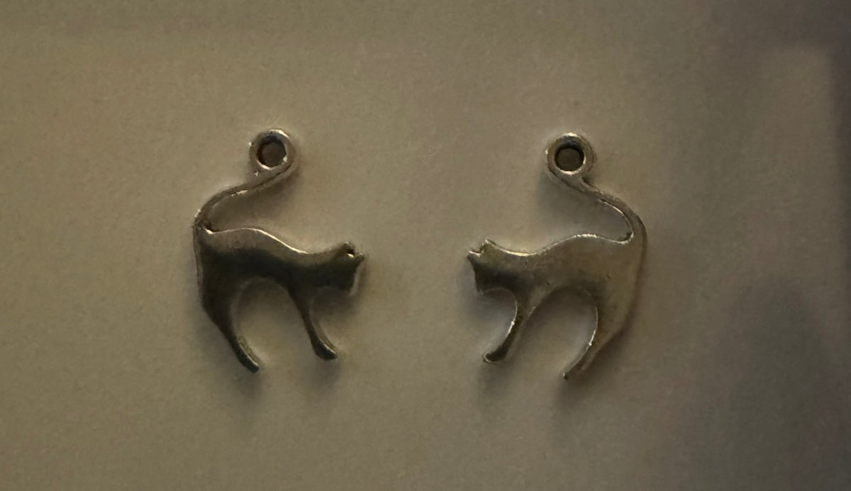 Destash Metal Scaredy Cat Charms | Set of 2