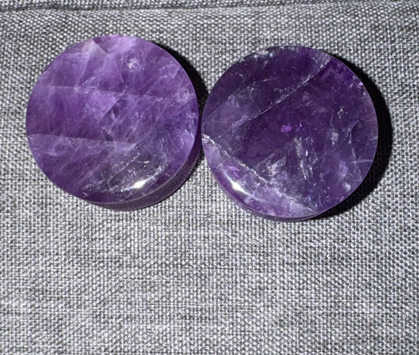 Amethyst Crystal Ear Gauges