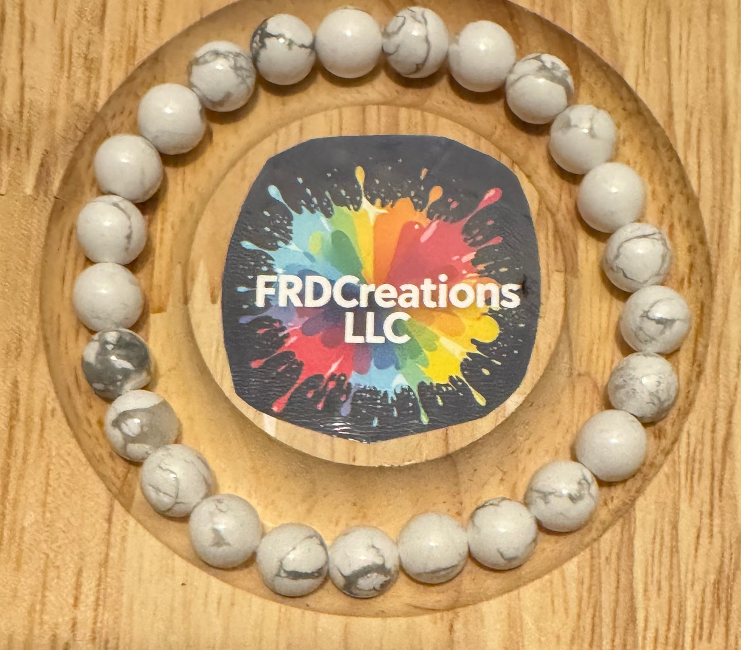 Handmade Howlite Elastic Bracelet