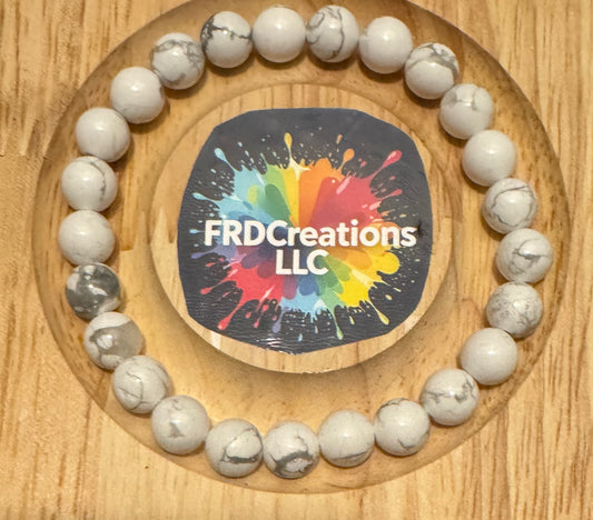 Handmade Howlite Elastic Bracelet