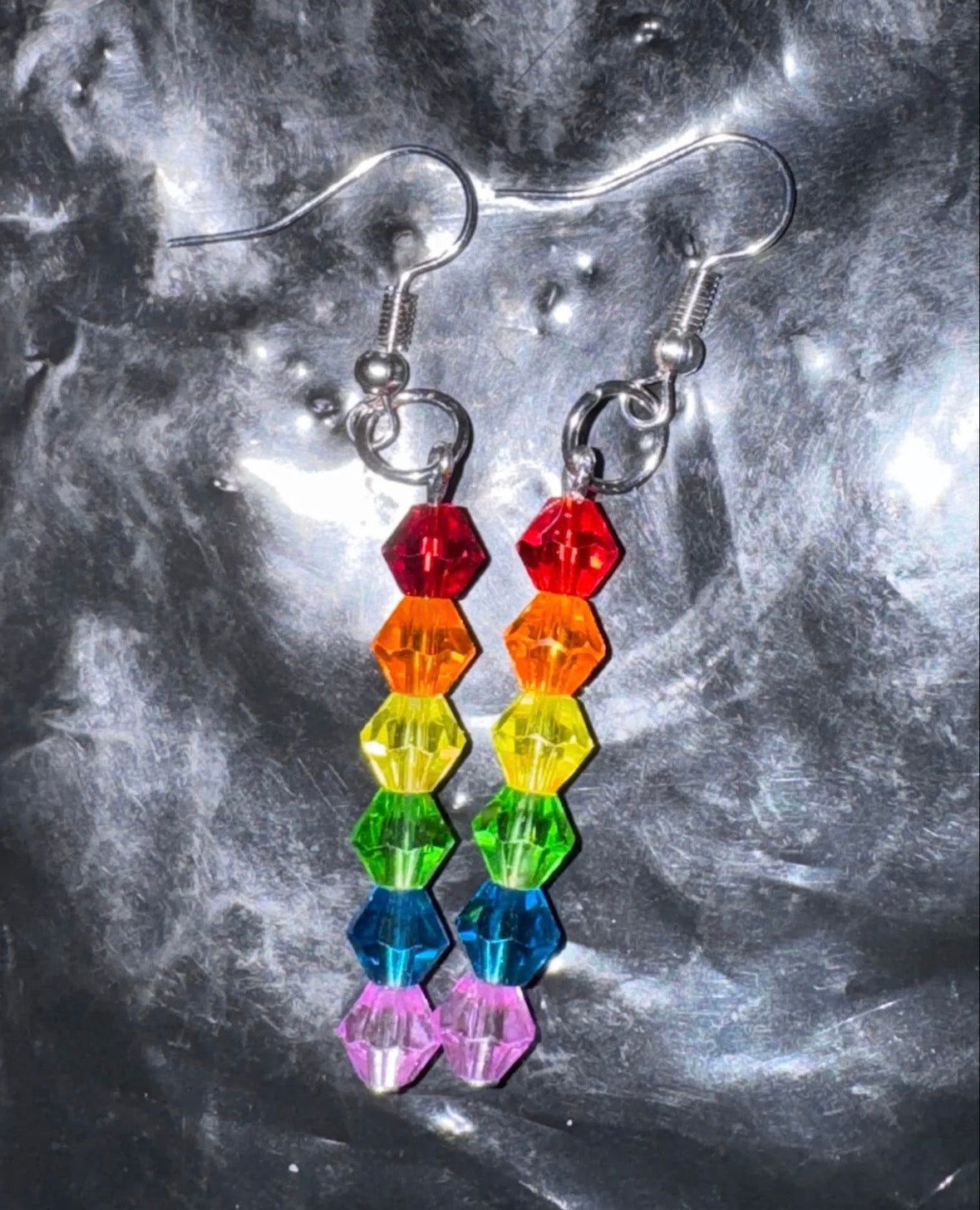Rainbow beed earrings