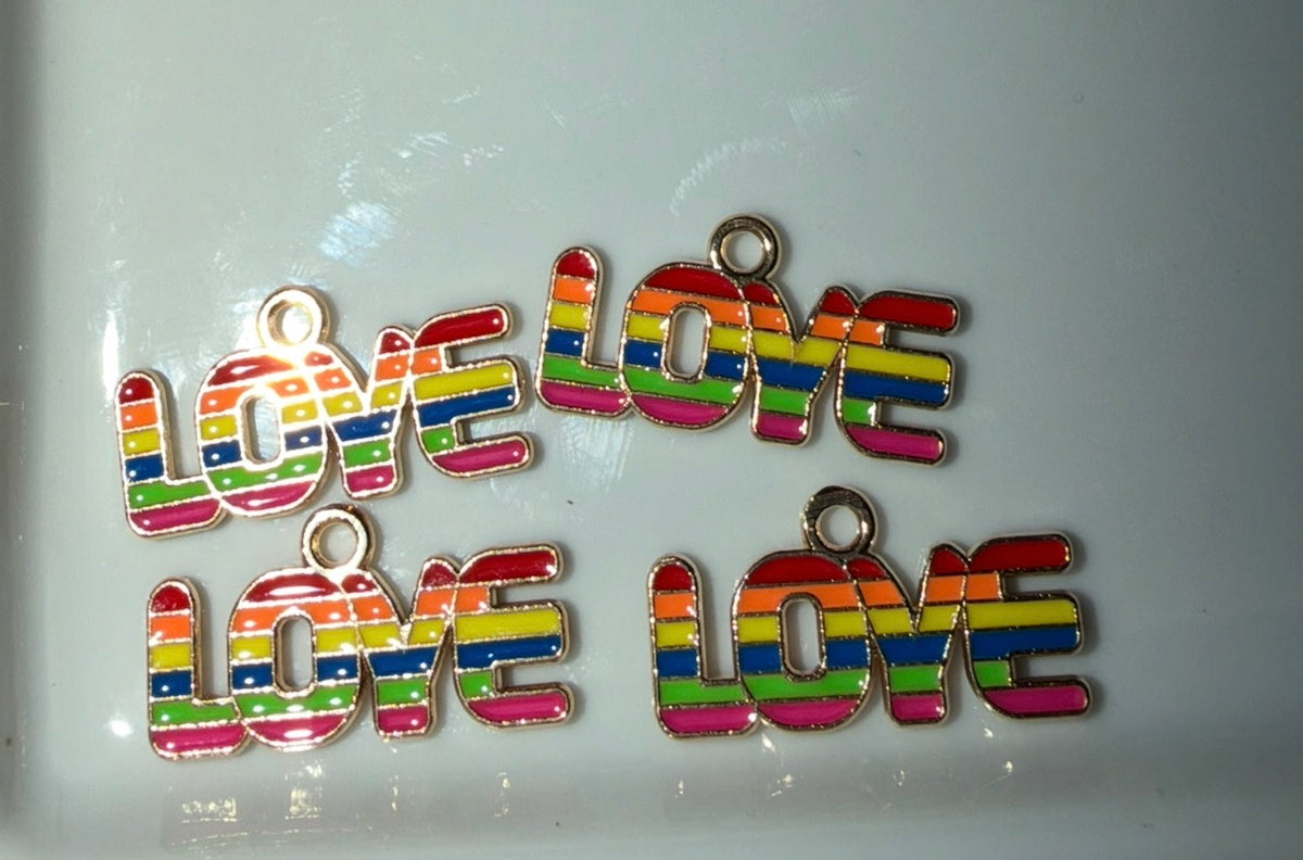Rainbow love charms 