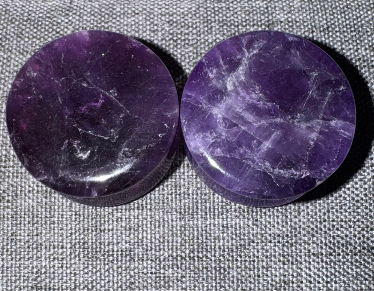 Amethyst Crystal Ear Gauges