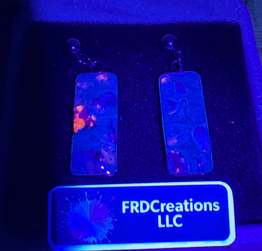 Handmade UV Reactive Yooperlite Earrings