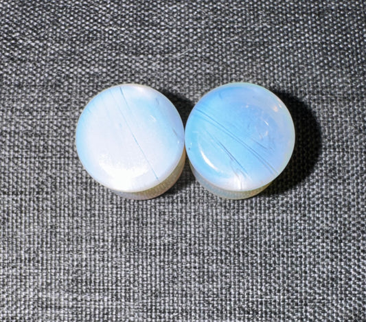 Opalite Crystal Ear Gauges