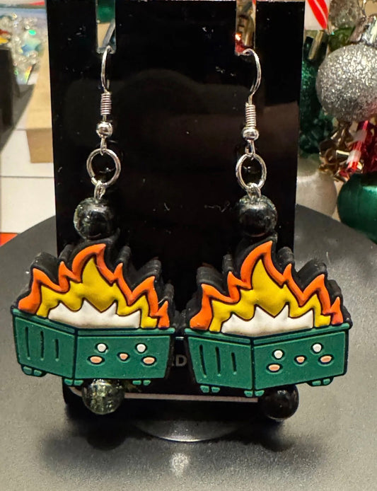Dumpster Fire Earrings 