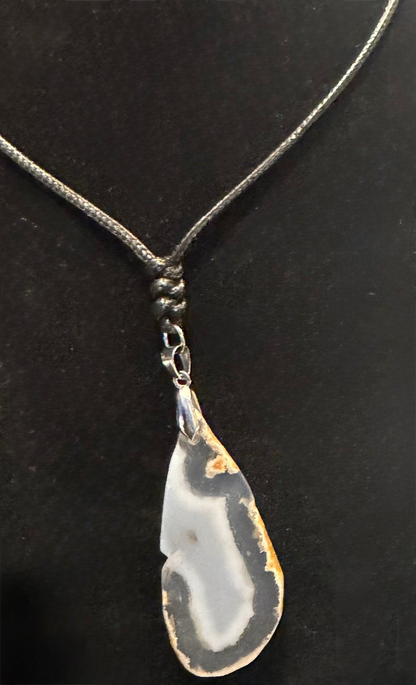 Handmade Natural Agate Slice Necklace