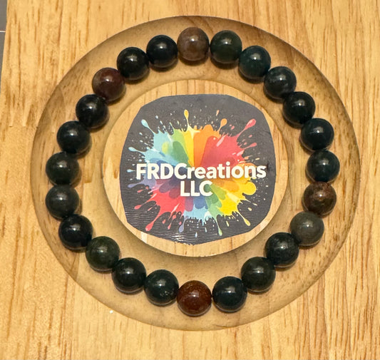 Handmade Dragon's Blood Jasper Elastic Bracelet