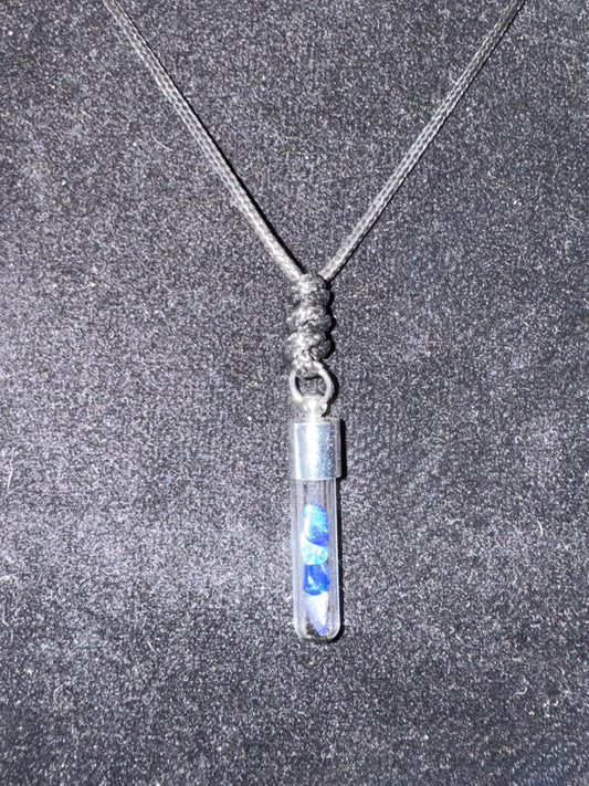 Handmade Lapis Lazuli Crystal Vial Necklace