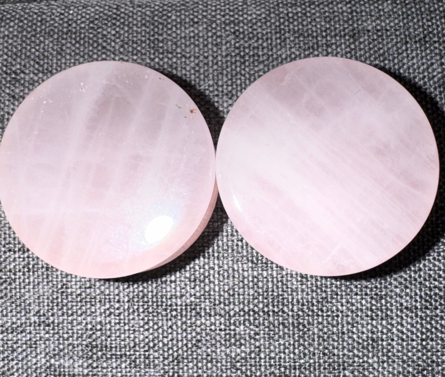 Rose Quartz Crystal Ear Gauges