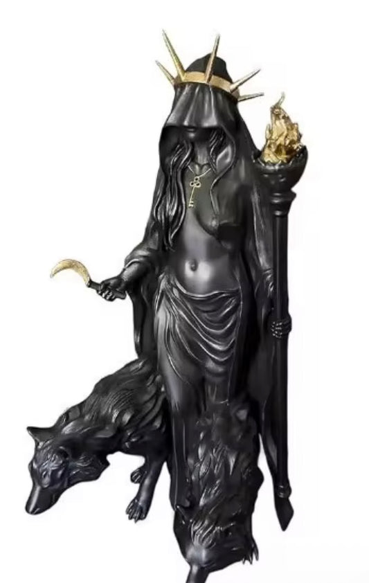 Dark Goddess Resin Sculpture