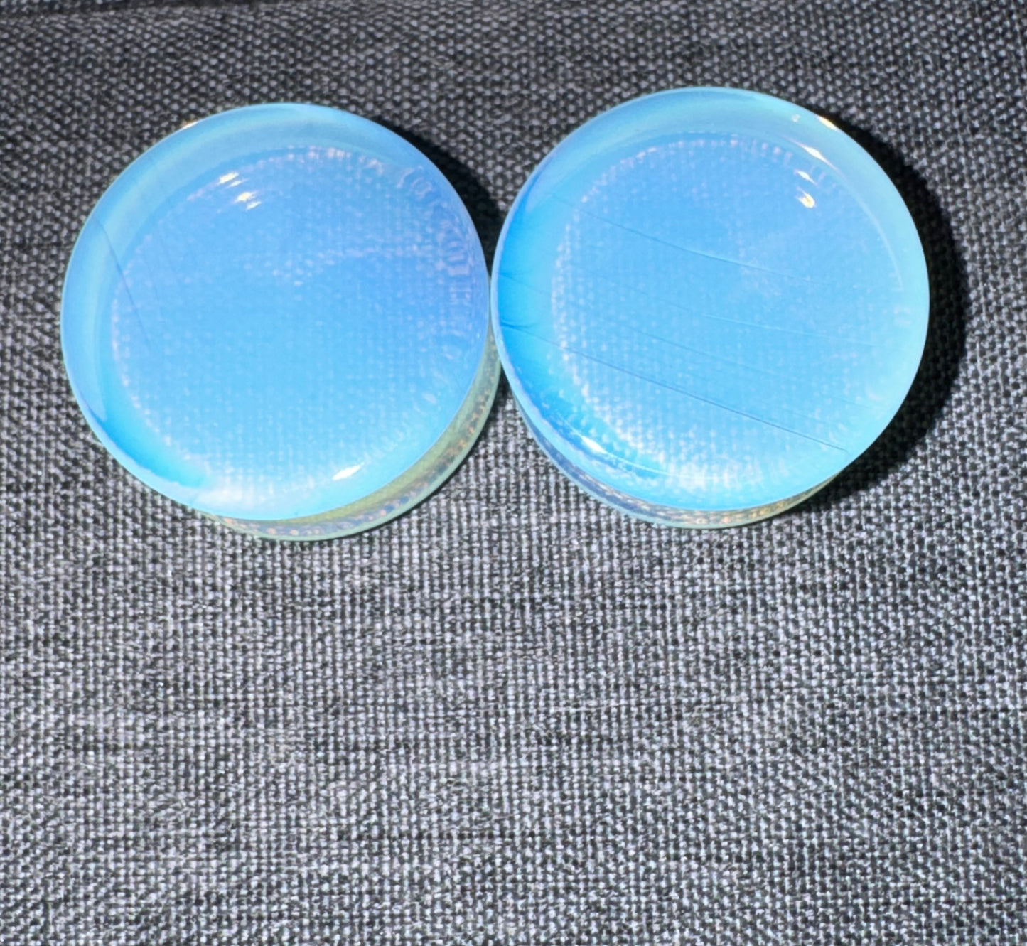 Opalite Crystal Ear Gauges