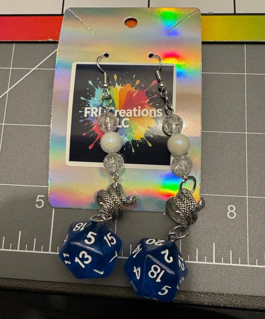 Handmade Dragon Dice Earrings