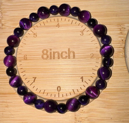 Purple Tiger's eye bracelet 