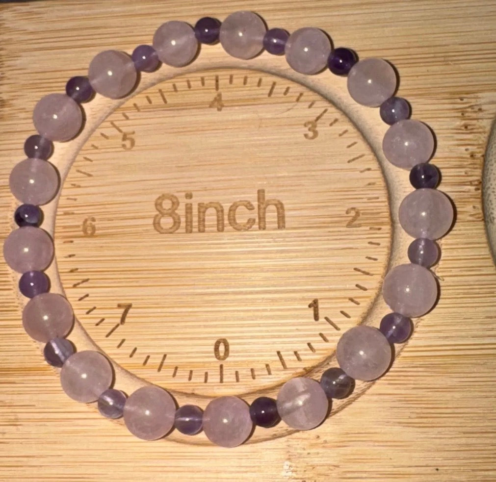 rose quartz and amethyst bracelet 