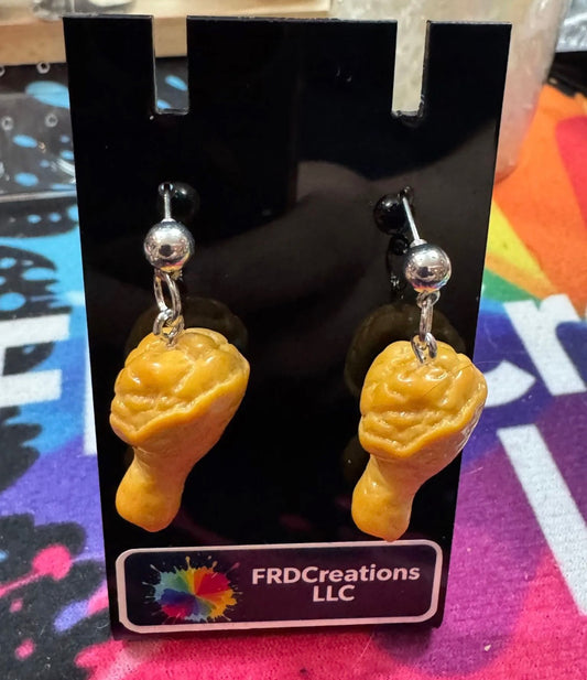 Friend Chicken Leg Earrings 