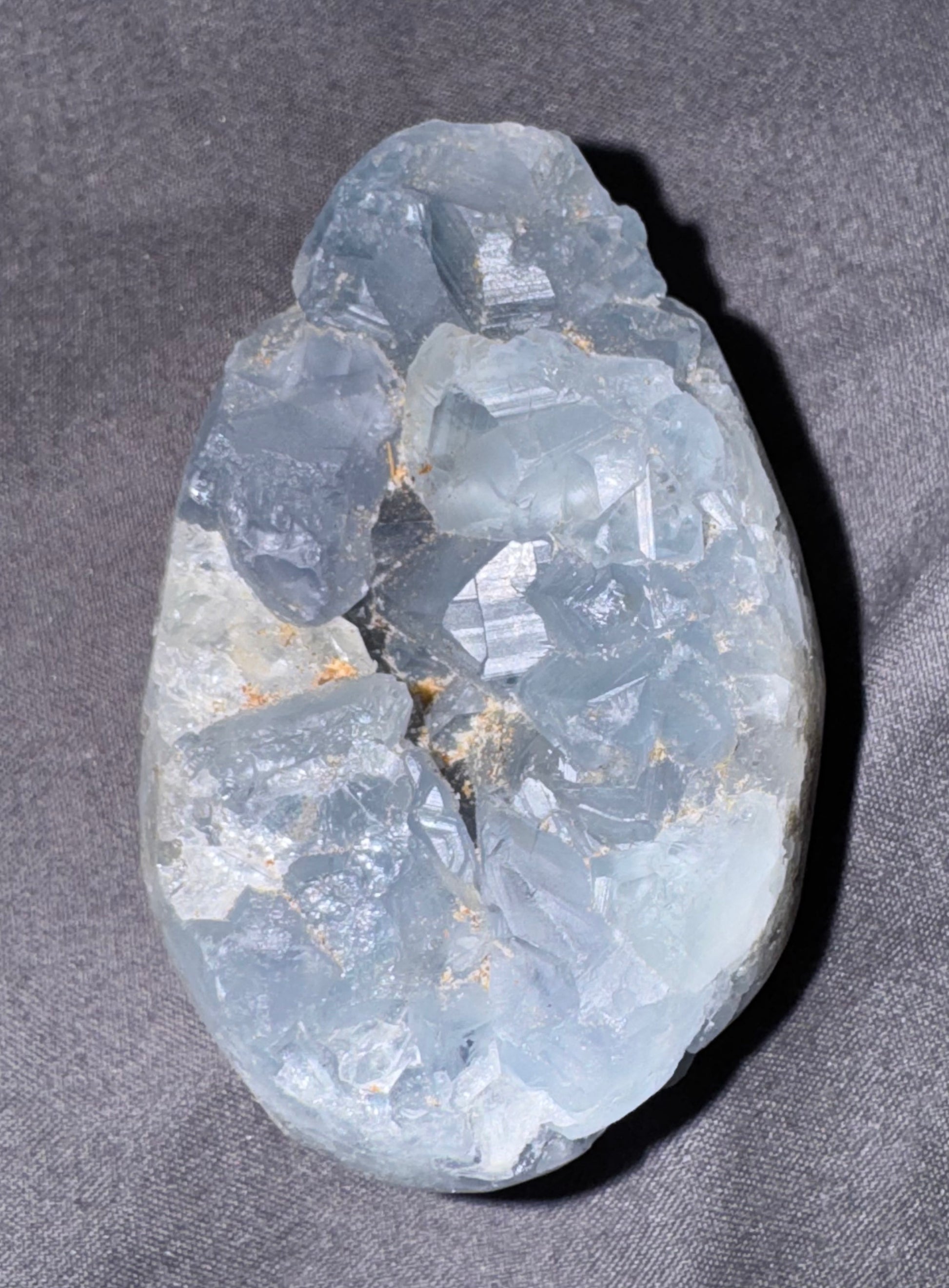 Crystal rock on a gray background