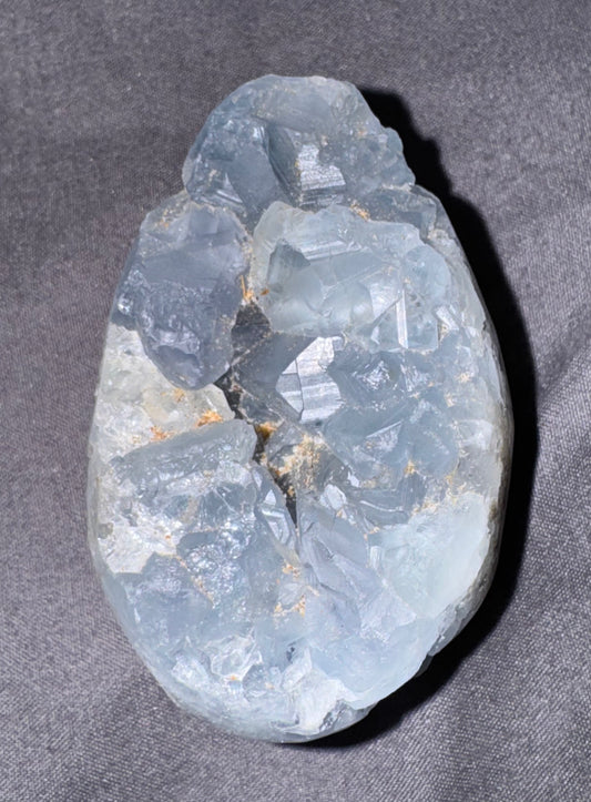 Crystal rock on a gray background