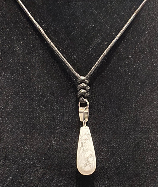 Handmade Howlite Teardrop Necklace