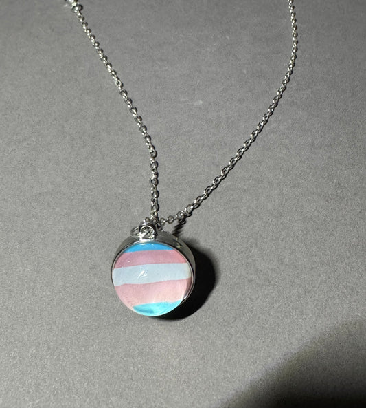 Curated Trans Pride Globe Necklace