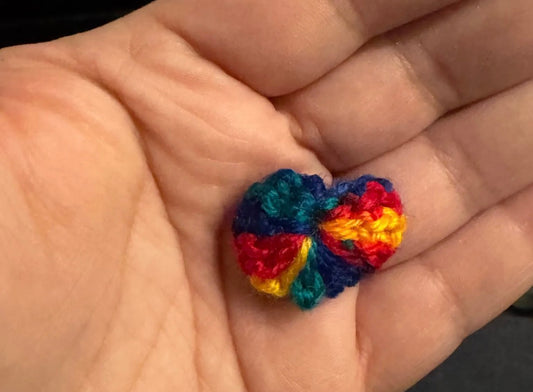 Crochet Rainbow Heart