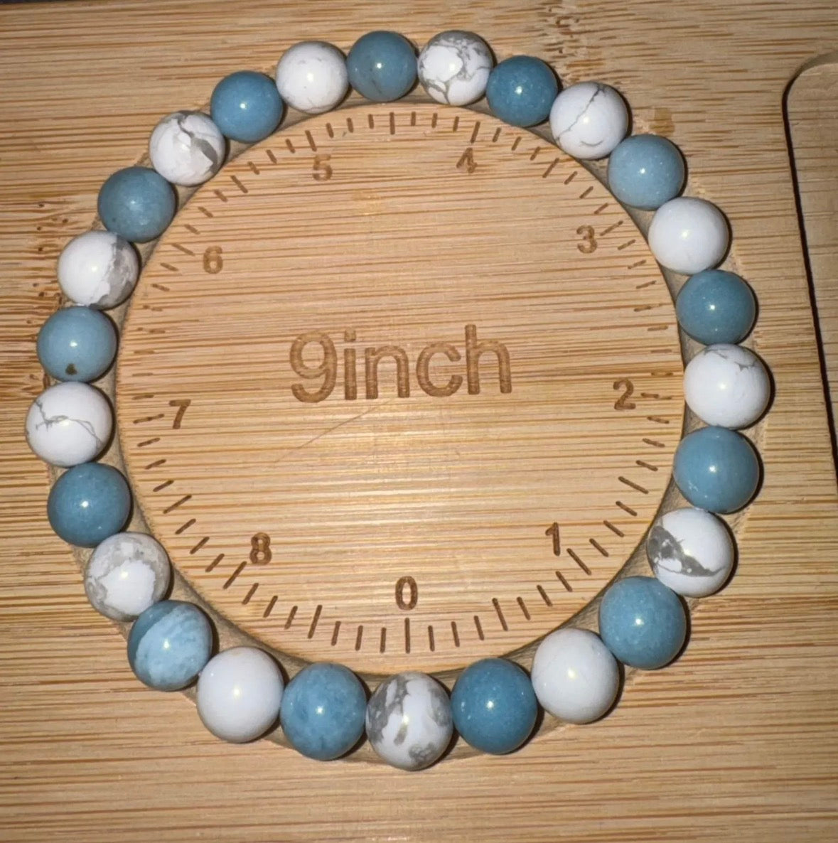 Handmade Caribbean Calcite & Howlite Bracelet