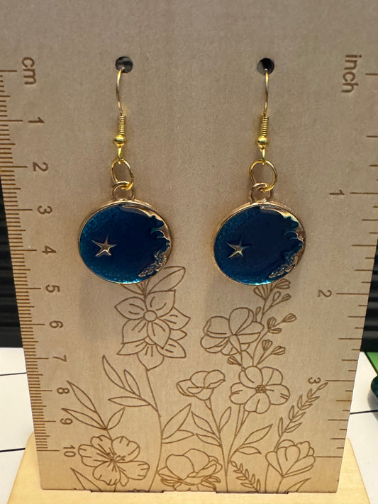 Handmade Midnight Moon Earrings