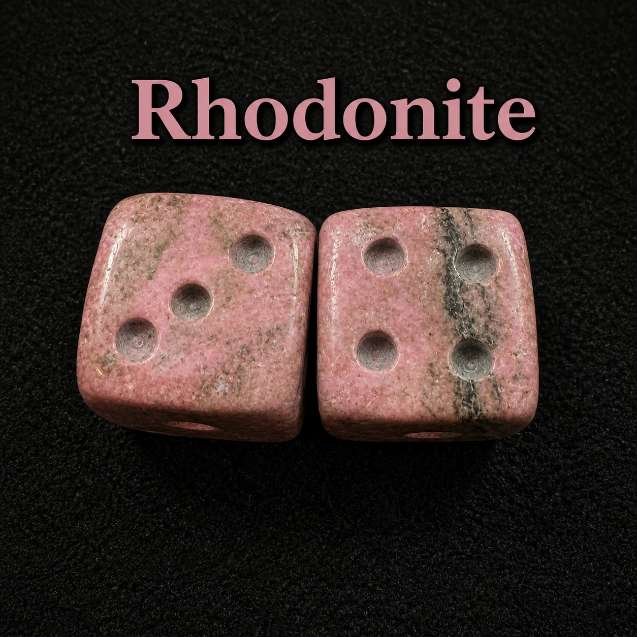 Rhodonite Dice