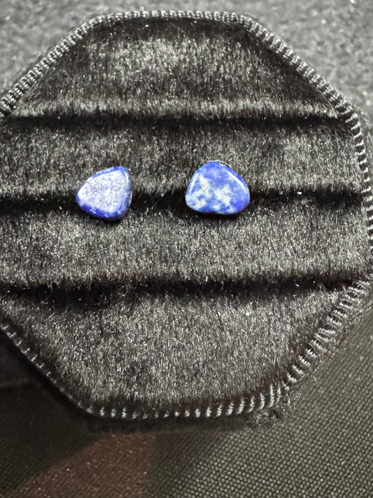 Handmade Lapis Lazuli Chip Earrings