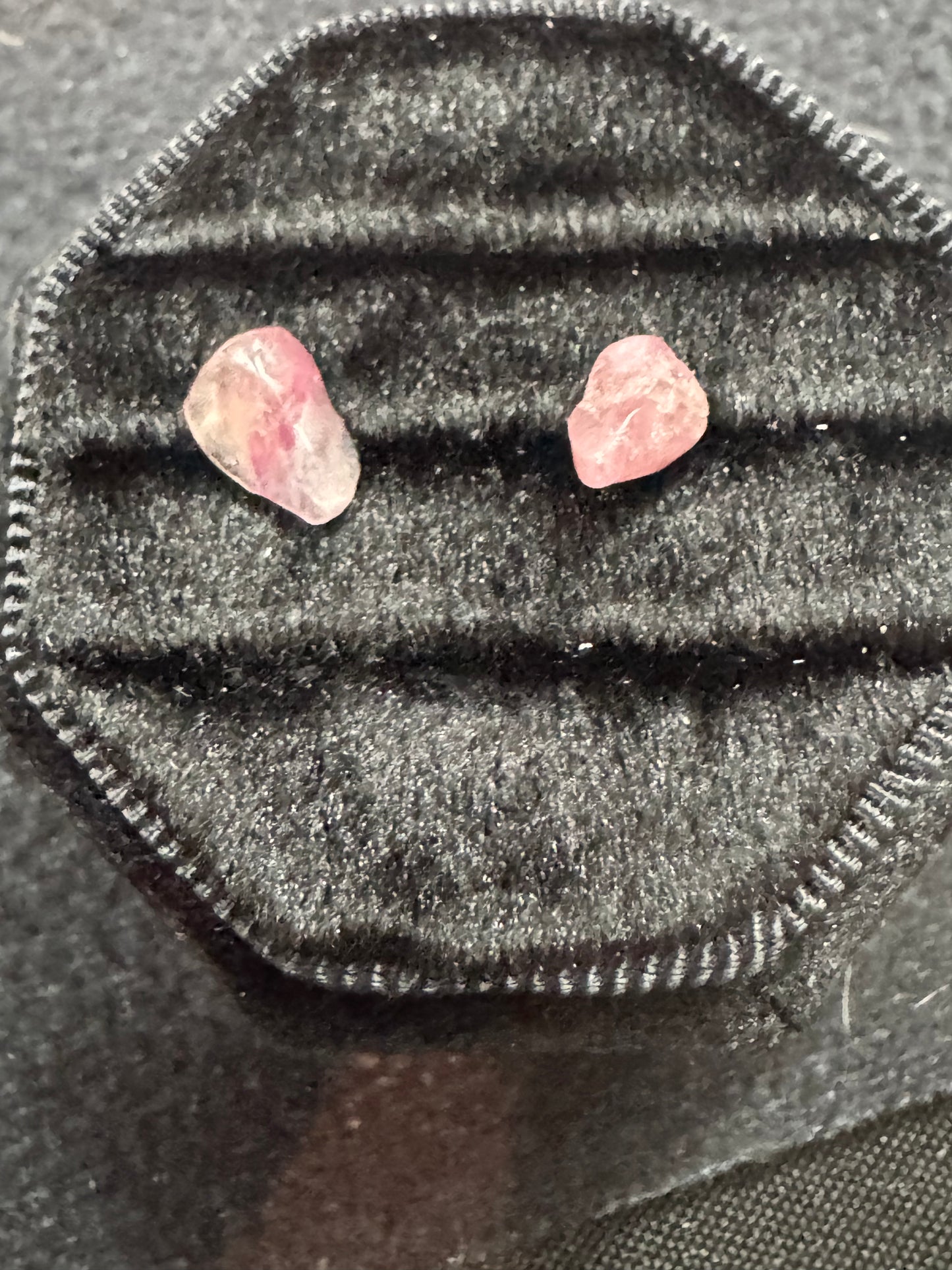 Handmade Plum Tourmaline Chip Earrings