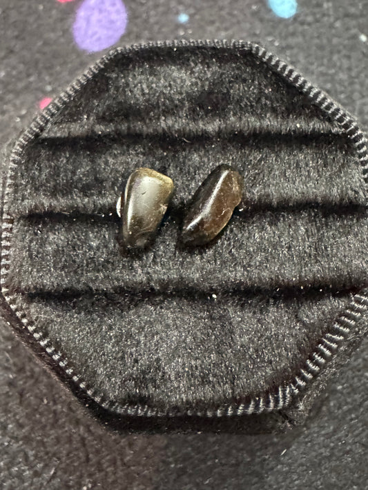 Golden Obsidian Earrings 