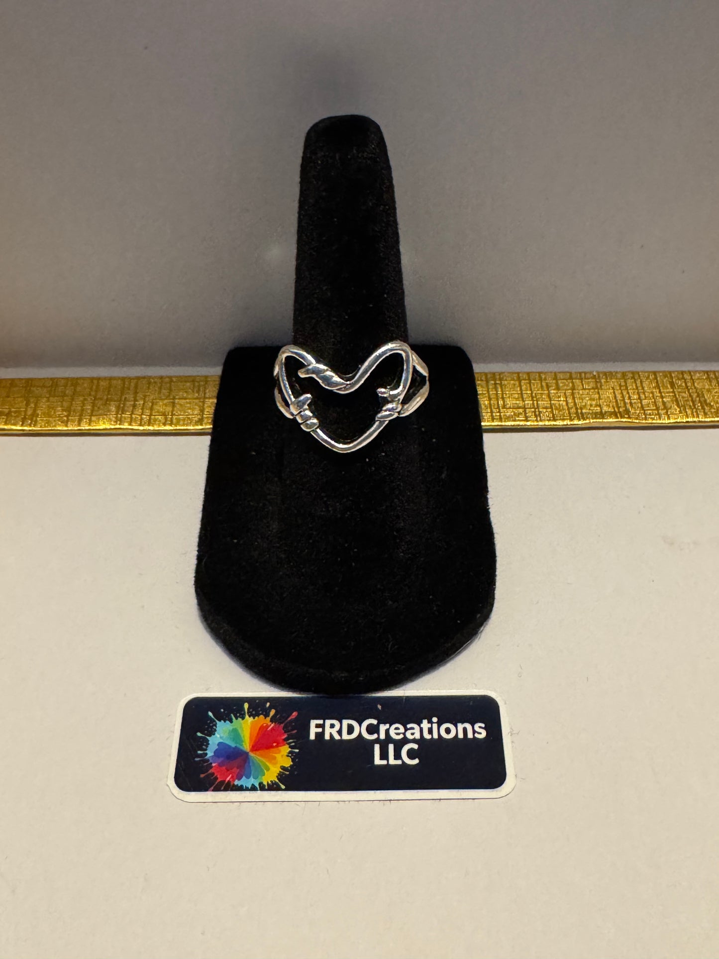 Curated Barbed Wire Heart Ring